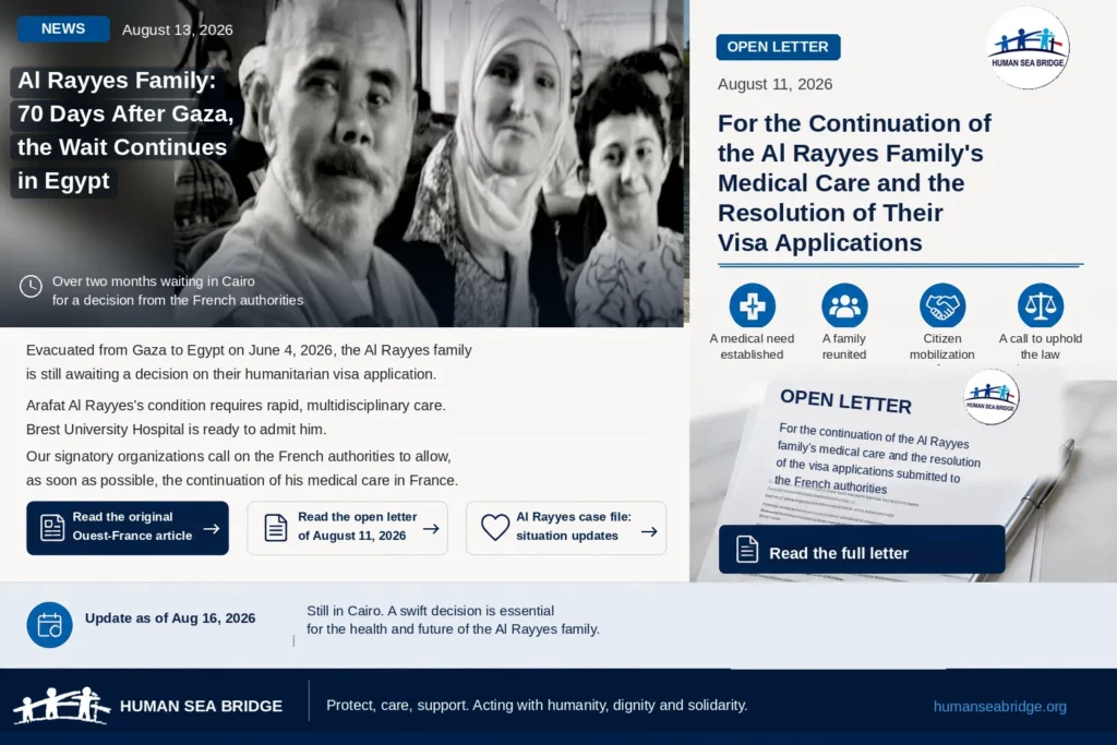 Al Rayyes family in Cairo — Ouest-France press coverage, 70 days after Gaza