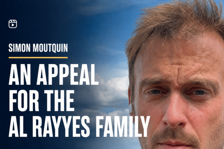 Simon Moutquin in his Instagram Reel calling for support for the Al Rayyes family
