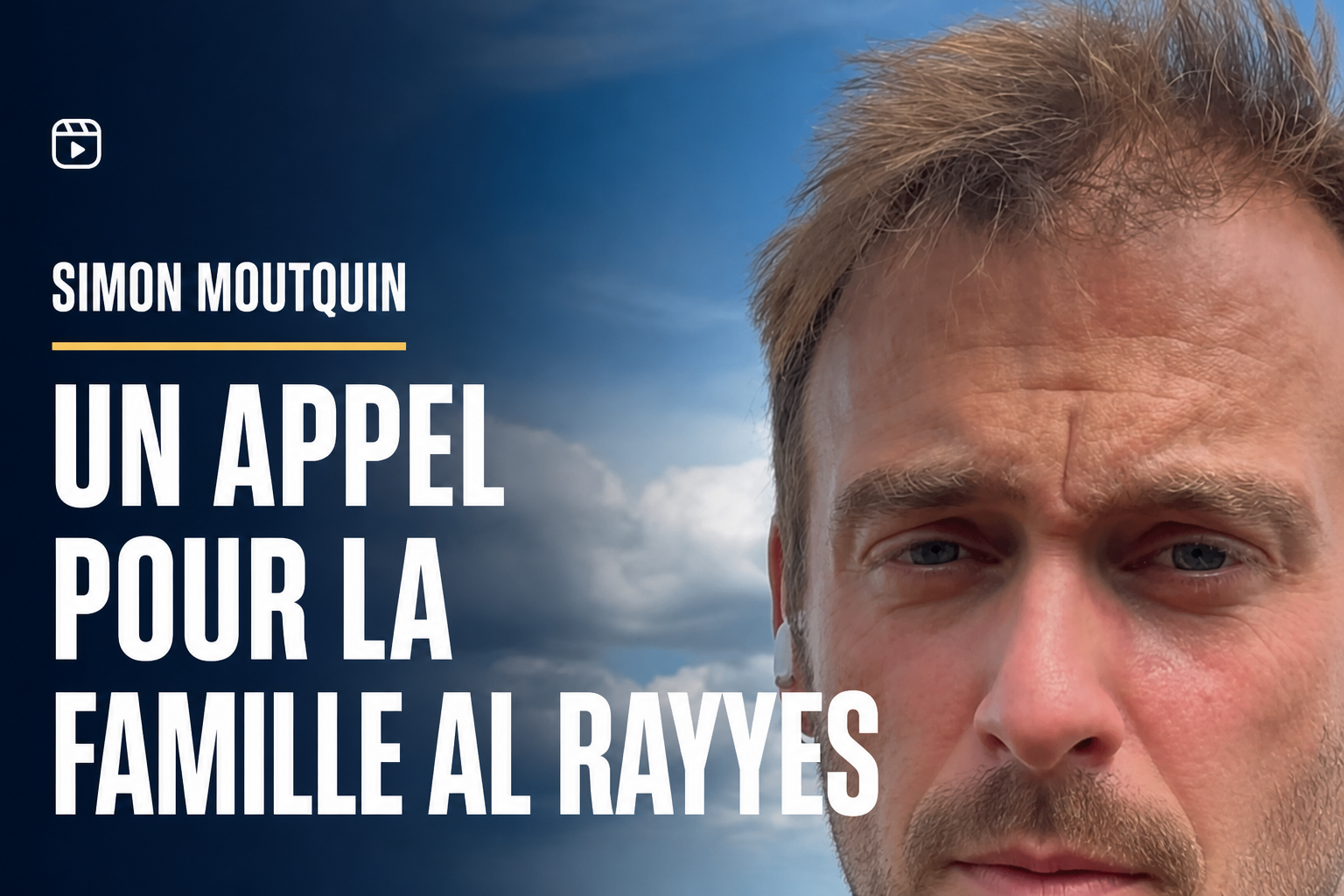 Simon Moutquin dans son réel Instagram appelant à soutenir la famille Al Rayyes
